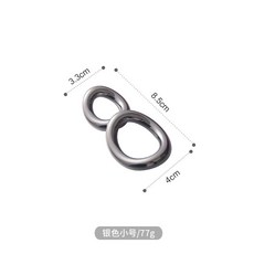 美式圓環筷枕 鋅合金筷子架, 銀色小號, 1個