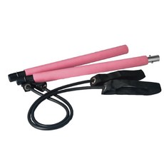 NORDITION 普拉提棒 - 拉力棍 拉力棒 彈力帶 拉力器 臂力器 健身棒 訓練棒 深蹲 有氧健身 居家運動, 粉紅色, 1個