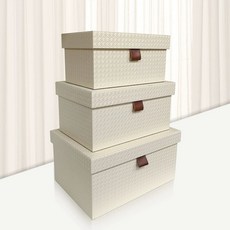 고급 가죽 휴대품 호텔 보관함 캐비닛 수납상자 보관, 1개, K. 연한 흰색 직조 패턴