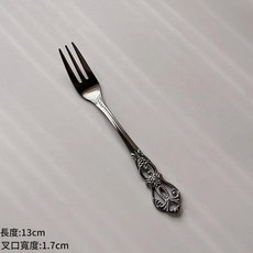 304不鏽鋼宮廷風高腳杯 甜點杯 冰品碗, 甜品叉, 1個