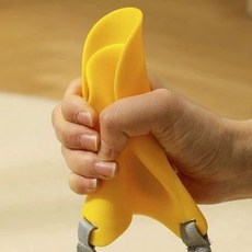 兔子防咬嘴套 兔子頭套 狗狗嘴套 硅膠嘴套 剪指甲洗澡防抓傷咬傷寵物用品 小兔子嘴巴套罩, 黃色, 1個