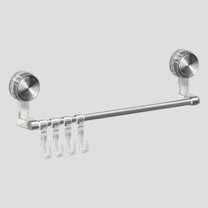 무타공 공중부양 흡착식 수건행거 벽면설치 간편설치, 블랙