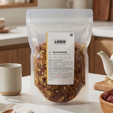슈퍼마마 배도라지대추생강청 파우치 수제청 과일청 대추청 생강청 대추차 생강차 홈카페, 1개, 1개입, 350g