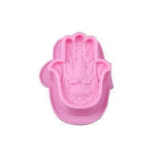 신의 파티마 눈의 손 실리콘 양초 금형 수제 케이크 비누 테라피 석고 도구, 색상: 2. 1pcs Pink, 1개
