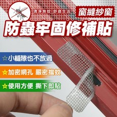 紗窗修補膠帶 紗窗修補貼片 加密網孔 清淨無蚊 補洞膠帶 修補紗網 紗網貼片 紗窗貼 補破, 1個