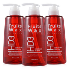 후르츠왁스 케라틴 슈퍼하드 헤어젤, 500ml, 3개