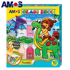 AMOS 10色玻璃彩繪組 - 自製彩繪玻璃, 1個