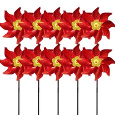 아띠꼴로 5개1세트 야외 정원 새쫓는 바람개비 가수원 새퇴치 반짝이, 10개, 레드