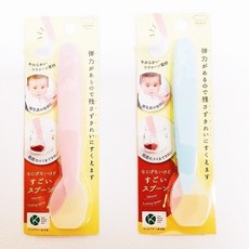 日本 MARNA 嬰兒離乳副食矽膠軟湯匙 寶寶餐具 矽膠餐具, 1個, 藍