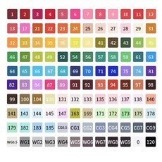 雙頭彩色馬克筆 24色 40色 60色 80色 120色 贈精美收納輕便包 雙頭麥克筆 繪畫專用, 1套, 120個