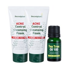 시크릿플랜트 티트리 여드름 클렌징 폼 2개입 +티트리 오일 set(트러블진정set), 1개