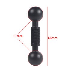 호환 고프로 히어로 11 10 용 알루미늄 마운트 어댑터 금속 17mm 15mm 13mm 볼에서 14 인치 너트 Go Pro Insta360 X3 Dji Osmo, 07 17mm ball Double, 1개