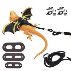 도마뱀 하네스 파충류 3종세트 목줄 가슴줄 외출 산책 작은소동물 가슴줄 애완동물용품 리드줄 목걸이 산책, 개, 실버 세트