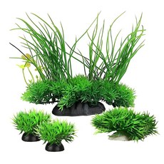 Charmoon 수족관 인공 수초 장식품 수족관 은신처 가짜 장식 3 종 4 개 세트, 1개