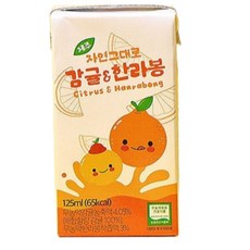자담 자연그대로 감귤 앤 한라봉 주스, 125ml, 72개