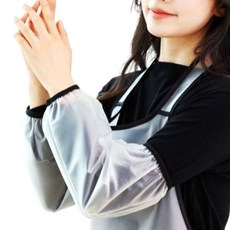 방수팔토시 미술 작업 주방 반투명 팔토시 흰색 1쌍 esc+069bk