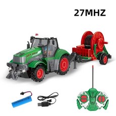 더블 E 1 16 RC 농장 트랙터 트레일러 무선 제어 자동차 농업 시뮬레이터 트럭 소형 농부 동물 모델, 중국, Pump truck 27MHZ