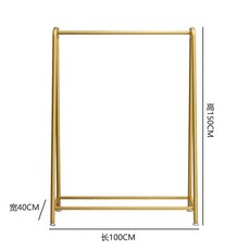옷가게행거 철제행거 튼튼한 의류 파이프 20x50cm 매장 두꺼운 행거, E. A002 골드 길이 00 높이 50 굵게