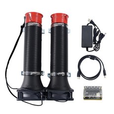 Obokidlyamor 2PCS Simulation Turbine Intake Pipe Wind Sense Simulator Speed Change on Steering Whe, 레드-1