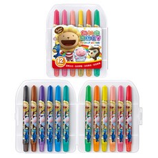 雄獅 奶油獅 CY-002 12色旋轉蠟筆 安全無毒 兒童繪畫 創意塗鴉, 12, 1個