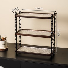 中古風實木置物架三層杯子收納架高顏值桌面杯子架擺件收納架置物架收納架居家收納桌面收納陳列架儲物架居家生活好物, 相思木三層置物架大號, 1個