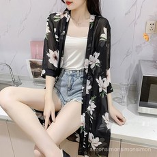 薄款透氣防曬罩衫 女中長款夏季百搭遮陽外搭