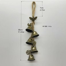 수제 금속 풍경 장식 체인이 클래식한 소박한 철제 벨 마당 정원 벽에 적합, 2. 1pc-B
