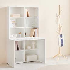 DK7127 필웰 무노 전면 책장 책상세트 1000(수납책상형) DVX 초등학생책상 중학생책상, 화이트