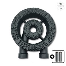 업소용 가스렌지 주물 버너 간택기 화구 식당 업소용 버너, LPG, 2열 버너 + 175mm 파이프