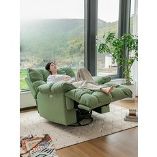 다기능 리클라이닝 소파 체어 편안한 및 컴퓨터 작업용 거실 발코니 활용도 높은 로킹 체어, AL_확대 색상 선택능 전동+회전+스탠드