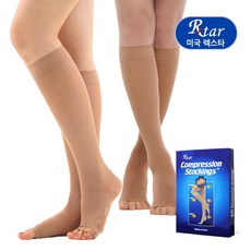 렉스타 213 무릎형 발트임 진살색 압박용밴드 의료용 압박스타킹 부드러운재질 촉감우수 중압 20-30mmHg, 1개, 종아리/무릎형