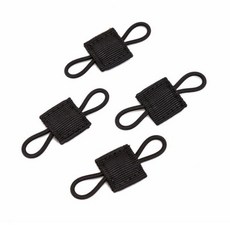 410pcs Molle 탄성 스트랩 전술 MOLLE 시스템 웨빙 리테이너 부착 액세서리 PPT 안테나 손전등 용 버클 고정, [09] 4pcs Black