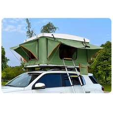 차위에 자동차위 텐트 하드탑 레이 렉스턴 카니발 주말 여행, 흰색 뚜껑 + 육군