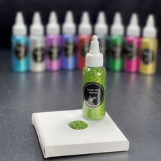 金羽毛 鐳射晶鑽極閃亮粉 台灣製 流體畫DIY亮片 幻彩聖誕節亮粉 星光灑粉 閃亮變色, 薄荷綠