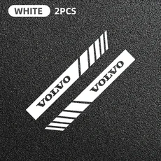 2PCS 자동차 백미러 로고 스티커 비닐 필름 장식 데칼 (볼보 V50 S60L 용), 03 white 2pcs