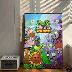 게임 식물 좀비 접착 아트 포스터 화이트페이퍼 스티커 룸 카페 벽장식, 5. z3