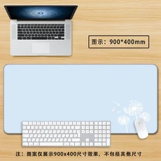 라이트 블루 감성 대형 마우스 패드 - XXL 카와이 데스크 매트 (여성용) 사무실 PC 설치용 미끄럼 방지 키, 03 LockEdge 30X60X2MM, 09 A