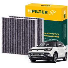 하이필터 KGM 티볼리 활성탄 자동차 에어컨필터, 2개, 티볼리에어 (X100) HI-T020