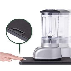 편한생활연구소 철제 푸쉬 앤 슬라이딩 가전 받침대, 1개, 블랙