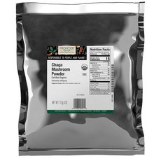 Frontier Co-op 유기농 마이타케 버섯 파우더 0.6kg(1/4파운드) 백 - 스무디 수프 커피 차를 위한 흙 짭짤한 맛, Chaga Mushroom Powder (Organic