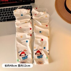 可愛波點小狗防曬袖套女夏防紫外線遮陽寬鬆冰袖騎行, 白色波點小狗, 1個