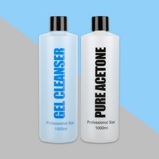 젤네일 젤클렌저 1000ml + 퓨어아세톤 1000ml 세트, 젤클렌저1000ml + 퓨어아세톤1000ml SET, 1L, 1개