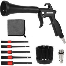 고무 가드와 황동이 장착된 토네이도 공기 청정기 조절 가능한 흐름 노즐 2개가 8-12바 고압 블로우 건 표면의 먼지와 먼지를 빠르게 분출할 수 있는 소용돌이 청정 도구, 고무 가드와 황동이 장착된 토네이도 공기 청정기, 조절