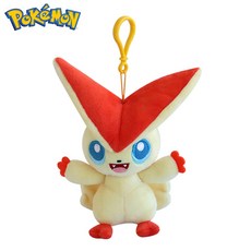 포켓몬스터 써드 비크티니 가방고리 인형 13cm 봉제 애착 캐릭터, 1개