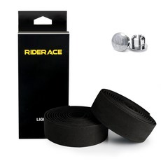 RIDERACE 도로 자전거 핸들 테이프 ANTI SLIP EVA 통기성 사이클링 댐핑, 검정색