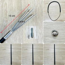 潛鯨 漁獵 碳纖維魚叉 夜潛 自由潛水 水肺潛水, 1個, 三節+6mm五齒叉+轉換螺絲