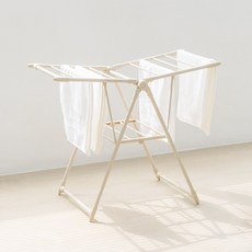 홈앤미 튼튼한 빨래건조대 스틸 미니 크림, 단품