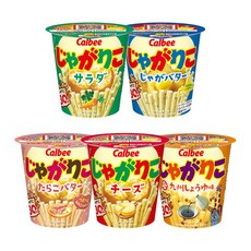 calbee 가루비 자가리코 일본 과자 스낵 간식 5종 1세트, 1개, 52g