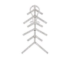 카무스키 위시본 14K 화이트 골드 싱글 이어링