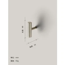 Goo-Ki 하이 엔드 티타늄 실버 캐비닛 핸들 손잡이 미니멀리스트 솔리드 황동 가구 옷장 주방 찬장, 02 1 PC, 08 TNL4001.TS-T-KNOB